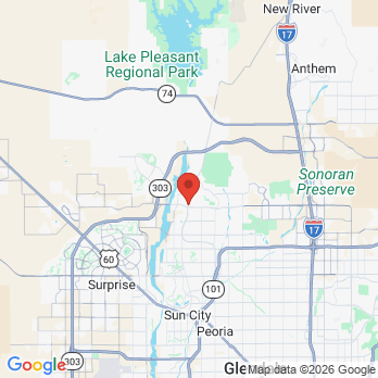 Map to Happy Campers Pediatric Dentistry office in Peoria, AZ