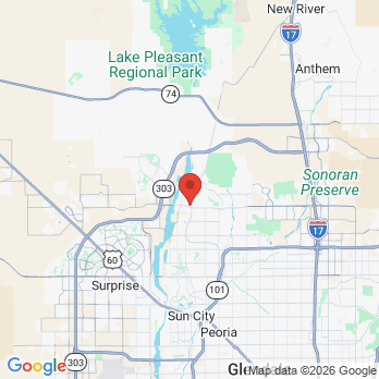 Map to Dr Christensen office in Peoria, AZ