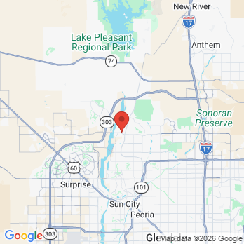 Map to Oasis Dentistry office in Peoria, AZ