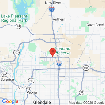 Map to Stetson Village Family Dentistry office in Glendale, AZ