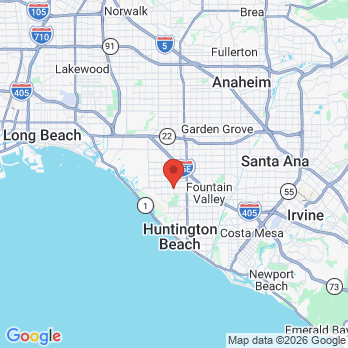 Map to Advanced Dental office in Huntington Beach, CA