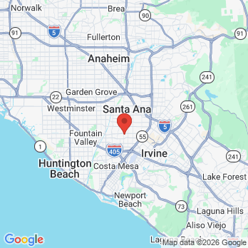 Map to Dentistry 4 Kids office in Santa Ana, CA