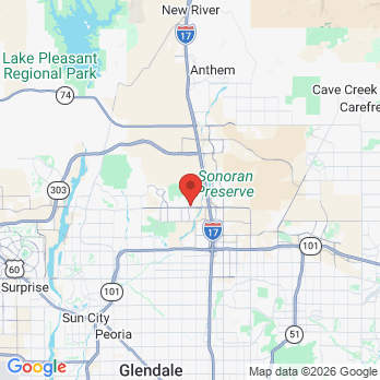 Map to West Valley Pediatric Dentistry and Orthodontics office in Glendale, AZ