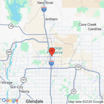 Map to Norterra Dental Care office in Phoenix, AZ