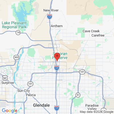 Map to The Norterra Dentist office in Phoenix, AZ