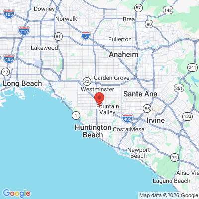 Map to Worldwide Dental office in Huntington Beach, CA