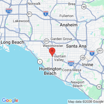 Map to Magic Fox Orthodontics office in Huntington Beach, CA