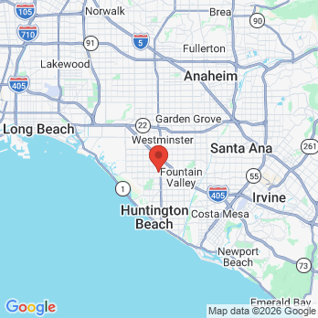 Map to Diamond Coast Dental office in Huntington Beach, CA