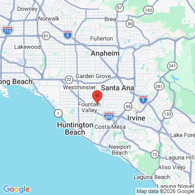 Map to Tammy Tran DDS Inc office in Fountain Valley, CA