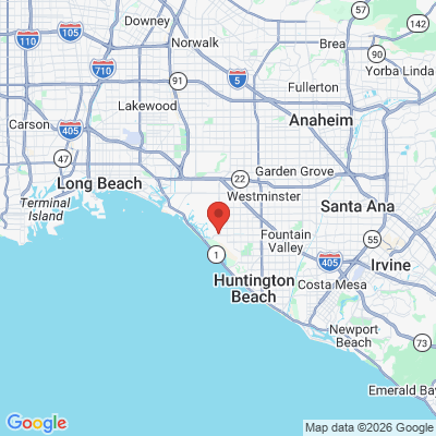 Map to Harbor Smiles  office in Huntington Beach, CA