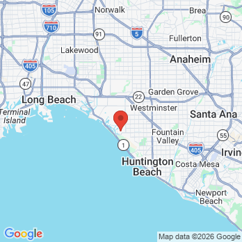 Map to Dr. Gregory L Johnson office in Huntington Beach, CA