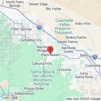 Map to PALM DESERT DENTAL CARE office in Palm Desert, CA