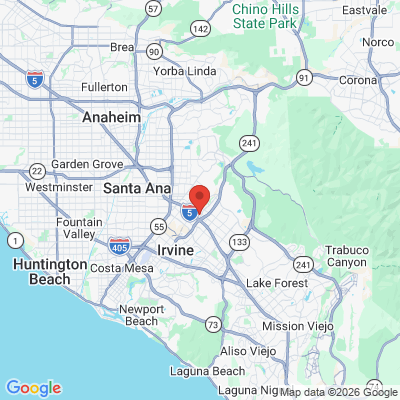 Map to Market Place Dentistry office in Tustin, CA