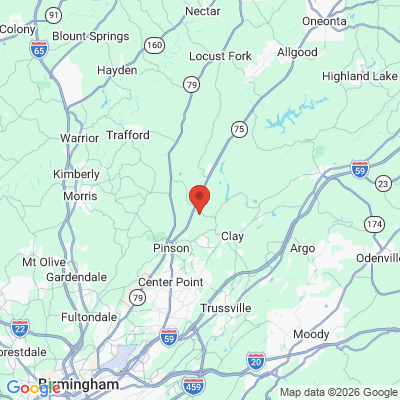 Map to  office in Pinson, AL