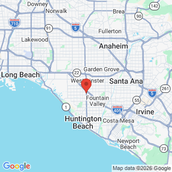 Map to Beach kids dentistry office in Huntington Bch, CA