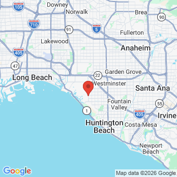Map to Dr. Noori DDS office in Huntington Beach, CA