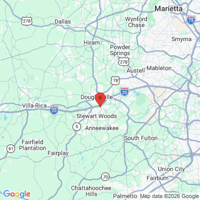 Map to  office in Douglasville, GA