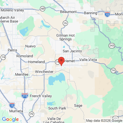 Map to  office in Hemet, CA