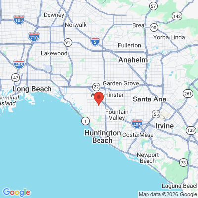 Map to Family Dental and Children's Dentistry & Orthodontics office in Huntington Beach, CA