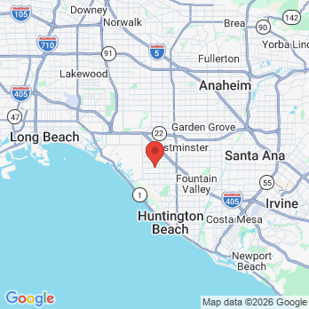 Map to Splendid Dentistry office in Huntington Beach, CA