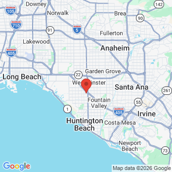Map to Dental Oasis Of Orange County office in Huntington Beach, CA