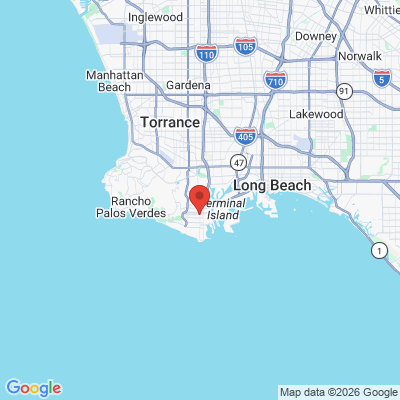 Map to Denny Dental office in San Pedro, CA