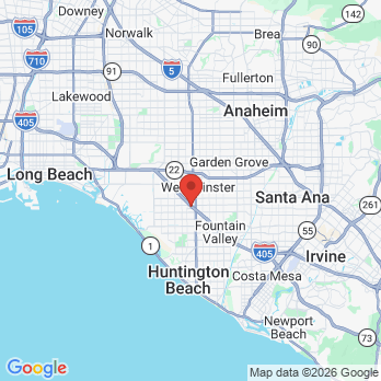 Map to Melvin Cohen,DDS office in Huntington Beach, CA