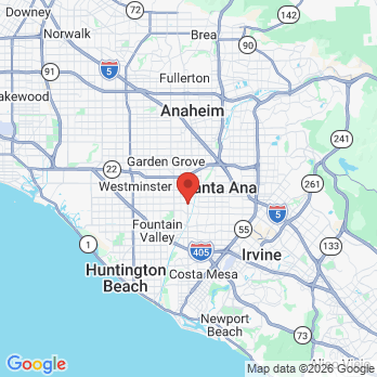 Map to FAMILY DENTISTRY office in Santa Ana, CA