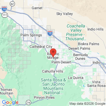Map to Cros Dental office in Rancho Mirage, CA