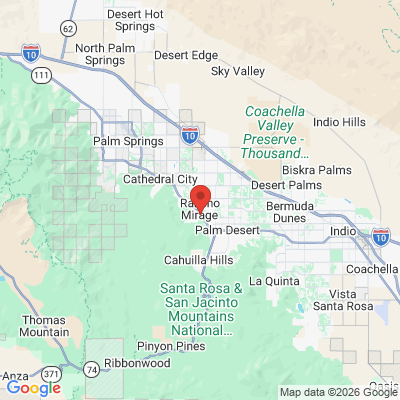 Map to Cros Dental office in Rancho Mirage, CA