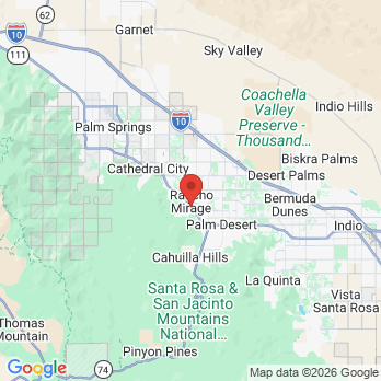 Map to Mirage Lane Dentistry office in Rancho Mirage, CA