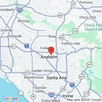 Map to I.D. Patel D.D.S. office in Anaheim, CA