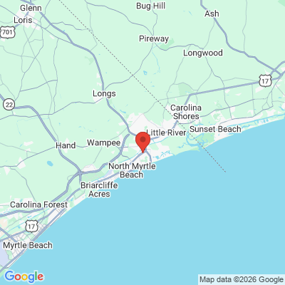 Map to  office in North Myrtle Beach, SC