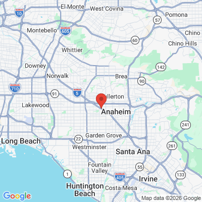 Map to  office in Anaheim, CA