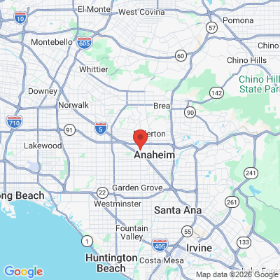 Map to Dental Care of Anaheim office in Anaheim, CA