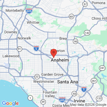 Map to Dental care of Anaheim  office in Anaheim, CA