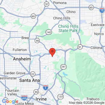 Map to Darren Chu D.D.S. Inc. office in Anaheim, CA