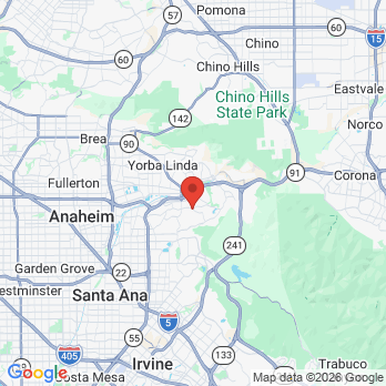 Map to Anaheim Hills Dentistry, Bryce Doty, D.M.D.  office in Anaheim, CA