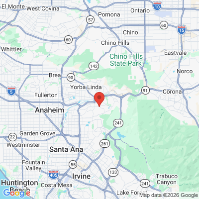 Map to Bryce Doty, DMD office in Anaheim, CA