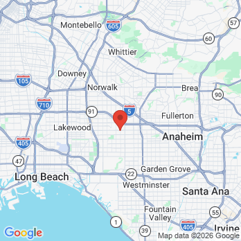 Map to Richard B. Oliver, DDS office in La Palma, CA