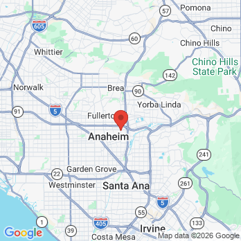 Map to Anaheim office in Anaheim, CA