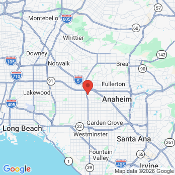 Map to Andrew W. Yap, DDS, MAGD - Yap Family Dental office in Buena Park, CA