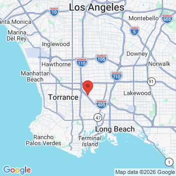 Map to Hyacinth Ezeani DDS office in Carson, CA