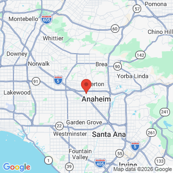Map to yourocdentist.com office in Anaheim, CA