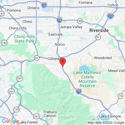 Map to SmileOn Family Dentistry office in Corona, CA