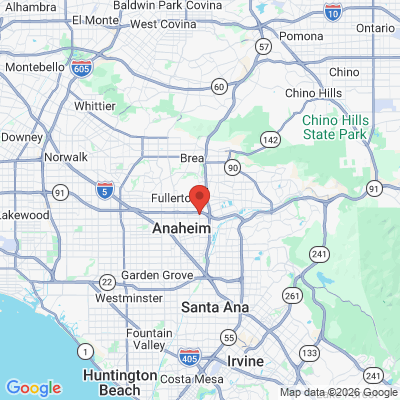 Map to U Smile Dental office in Anaheim, CA