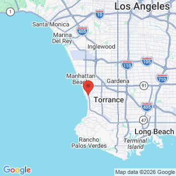 Map to South Bay Dental Esthetics office in Redondo Beach, CA