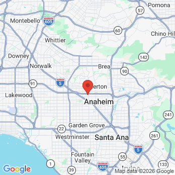 Map to Joseph Greiner, DDS office in Anaheim, CA