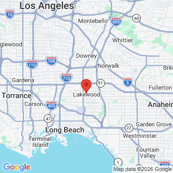 Map to Marjorie Handshuh DDS office in Lakewood, CA