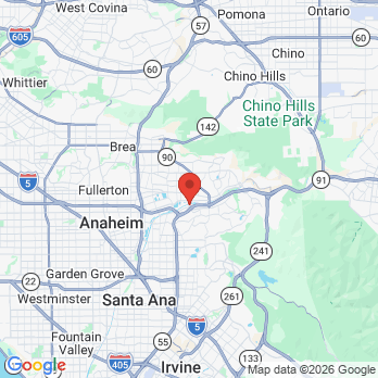 Map to Anaheim Hills Family Dental office in Anaheim, CA